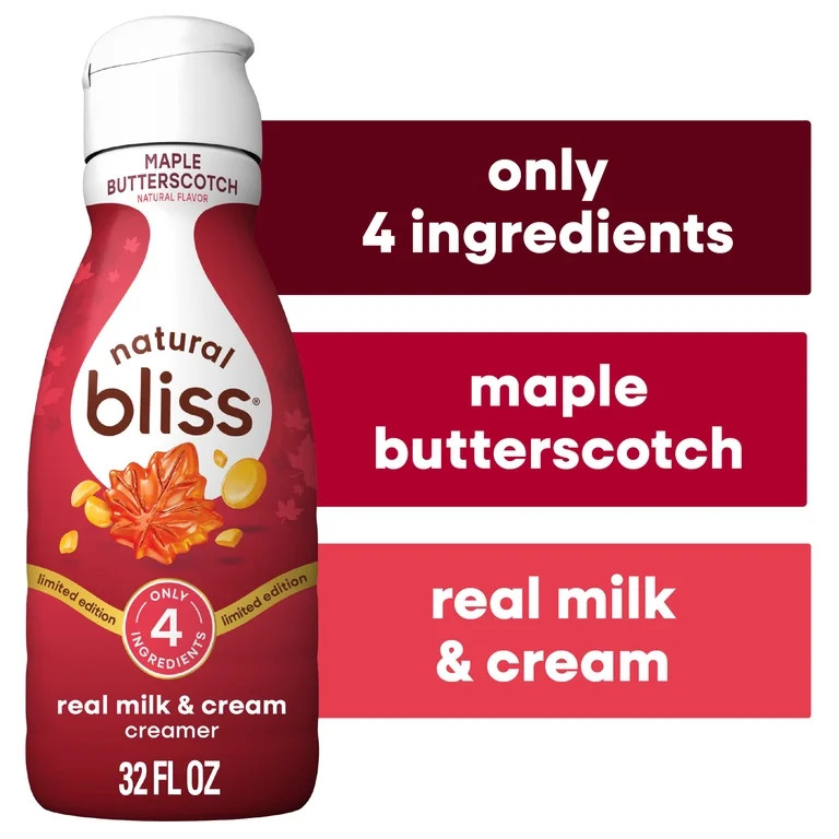 natural bliss Maple Butterscotch Flavored Creamer, Gluten Free Creamer for Hot & Iced Fall Drinks... | Walmart (US)