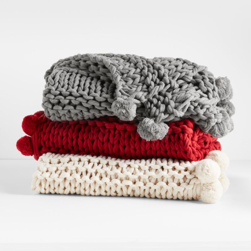 Virka 70"x40" Handknit Throws | Crate and Barrel | Crate & Barrel