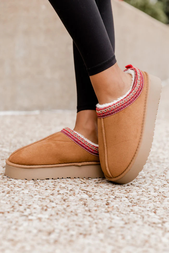 Sydney Chestnut Platform Slipper | Pink Lily