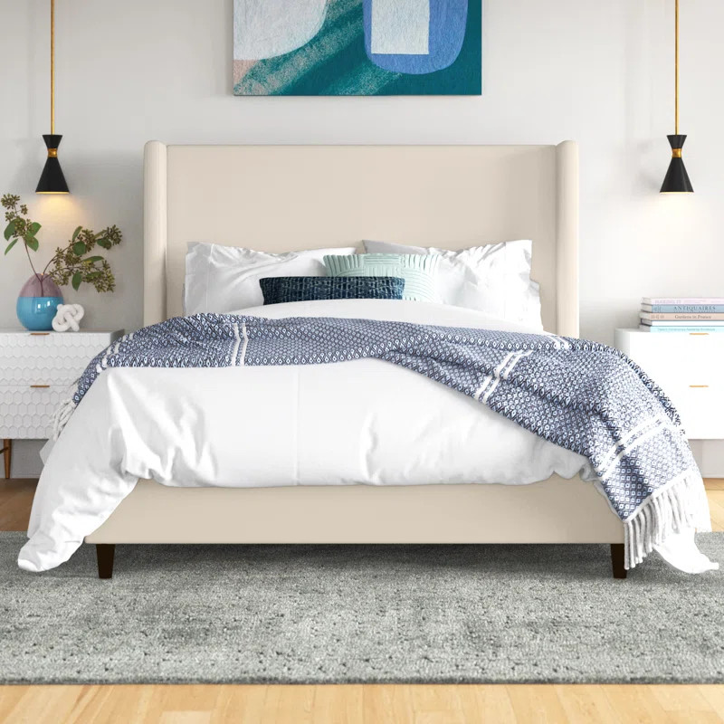 Birzer Queen Upholstered Wingback Bed | Wayfair North America