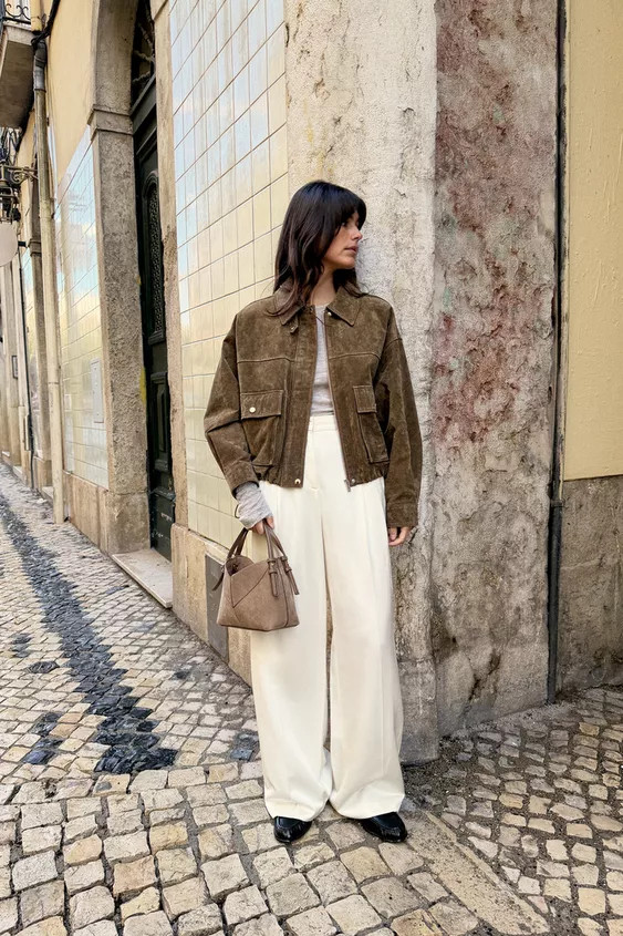 100% LEATHER BOMBER JACKET | Zara US