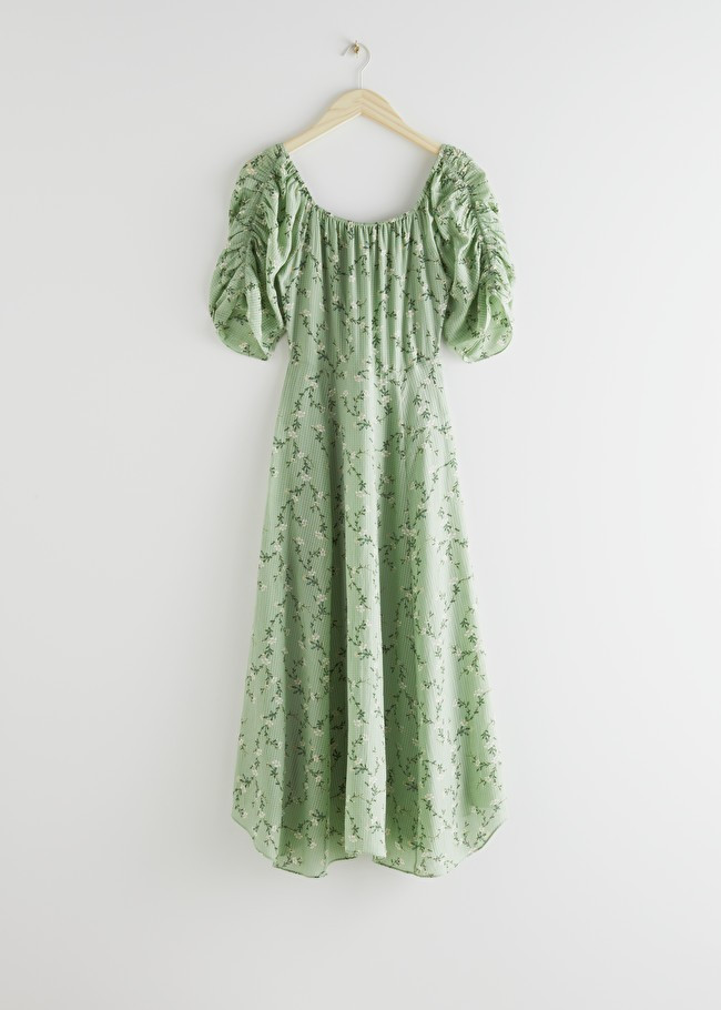 Rouched Sleeve Midi Dress | & Other Stories (EU + UK)