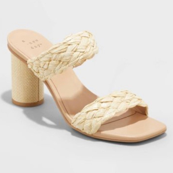 A New Day Tan Raffia Basil Heels | Size 11 | NWT | Poshmark
