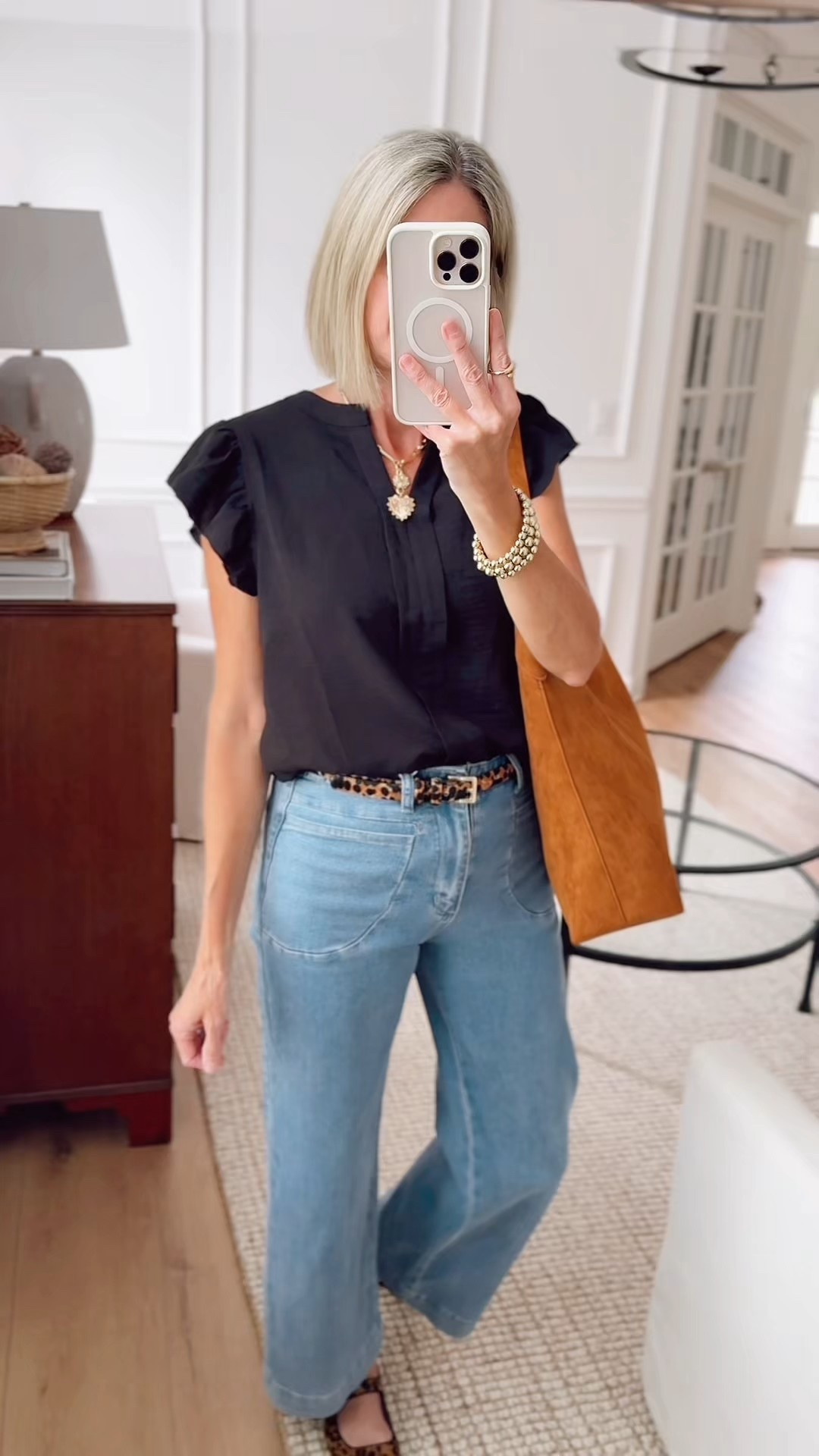 Amazon ruffle sleeve blouse (wearing small) – comes in other colors. Easy to dress up or down! Paired it with these Amazon wide leg jeans and pops of leopard in my shoes and belt, plus a Target handbag for the perfect finishing touch. 







#OOTD #OOTDinspo #OutfitIdeas #EverydayStyle #ChicStyle #StyleInspo #CasualChic #ClassicStyle #StyleDiaries #AmazonFinds #AmazonFashion #AmazonStyle #TargetStyle #TargetFinds #AmazonOutfit #AmazonOOTD #AmazonFashionFinds #TargetLoves #TargetOOTD #RuffleSleeves #WideLegJeans #NeutralOutfit #LeopardLover #LeopardAccessories #CamelBag #NeutralStyle #CapsuleWardrobe #FallStyle #FallOutfitInspo #EverydayOutfits #TransitionalStyle #DayToNightStyle #WeekendOutfit #WorkToWeekend

#LTKOver40 #LTKSeasonal #LTKFindsUnder50