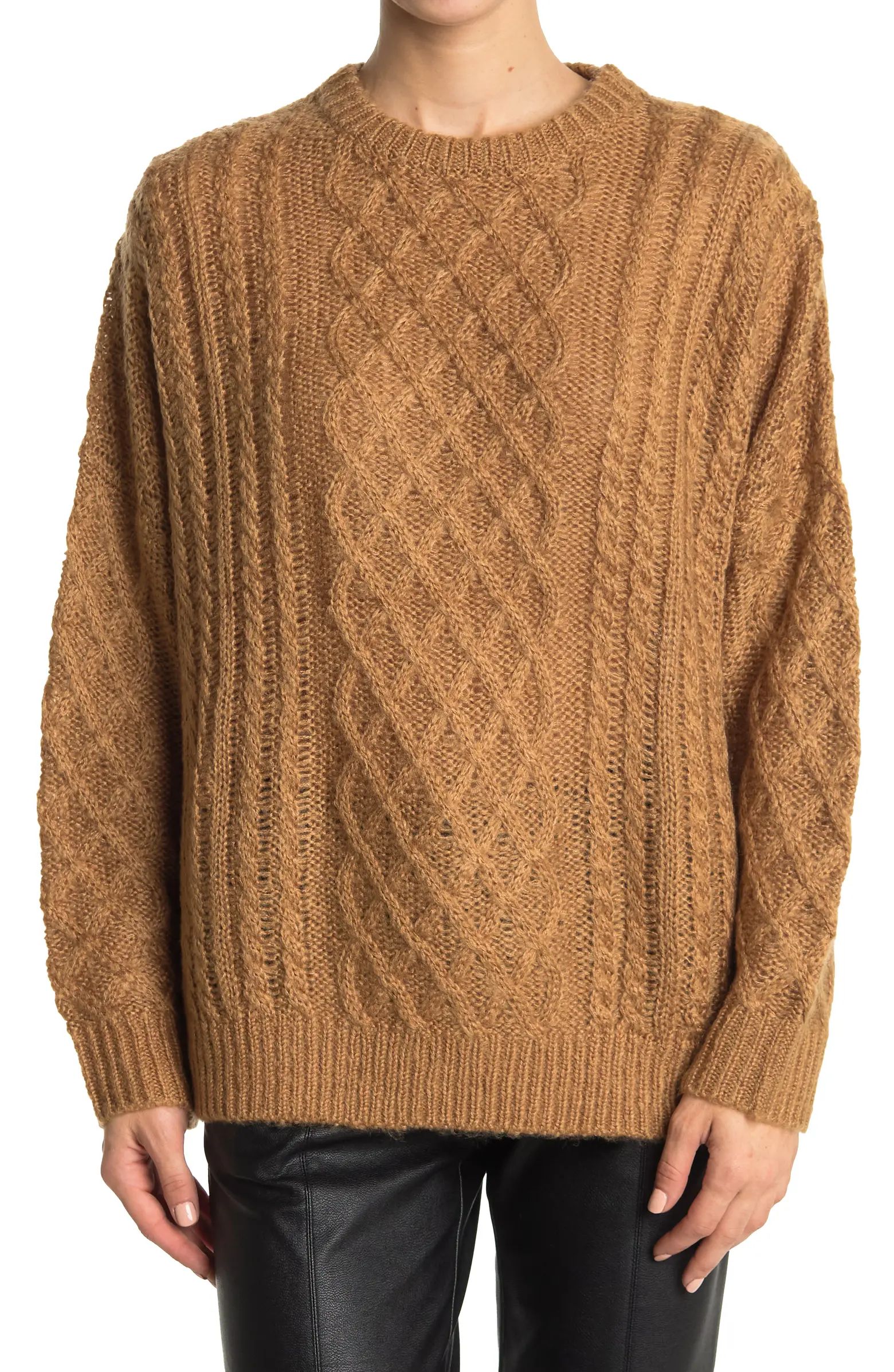 Oversized Cable Knit Sweater | Nordstrom Rack