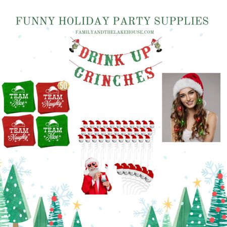 Funny Holiday Party Supplies! 

#LTKHoliday #LTKparties #LTKSeasonal