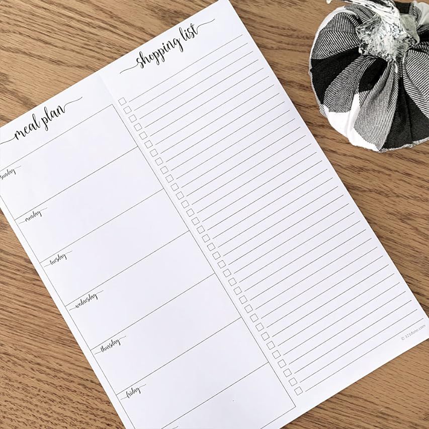 Two Tumbleweeds Meal Planning Pad - 6 x 9” - "What's for Dinner?" Magnetic Weekly Meal Planner Menu  | Amazon (US)