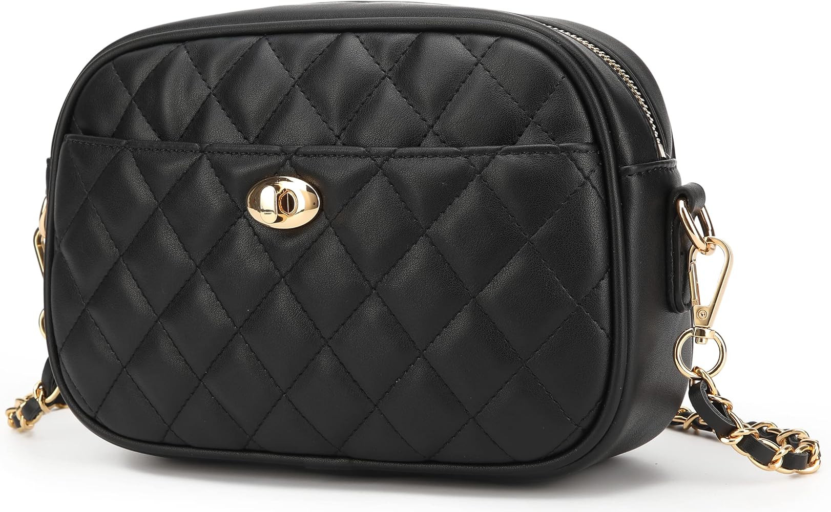 Lola Mae Quilted Crossbody Bag, Trendy Design Shoulder Purse | Amazon (US)
