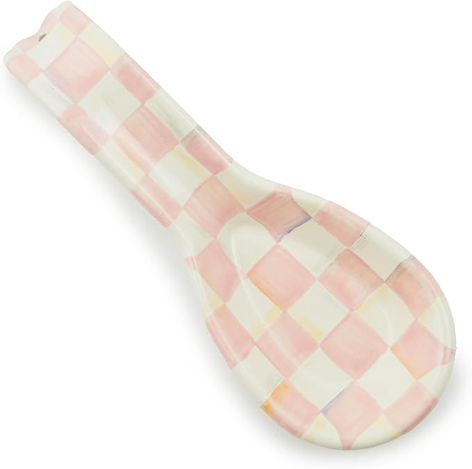 MACKENZIE-CHILDS Enamel Spoon Rest, Kitchen Spoon Holder and Utensil Rest for Stovetop, Pink-and-... | Amazon (US)