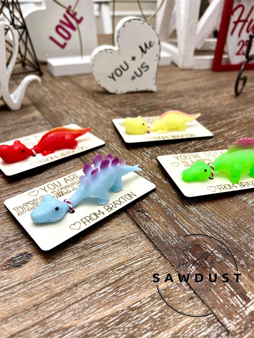 Personalized Kid's Dinosaur Valentines for Classroom | Kid's Valentines Cards | Valentine Toys fo... | Etsy (US)