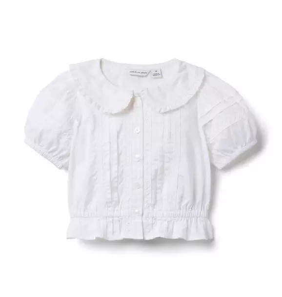 Pintuck Lace Trim Top | Janie and Jack