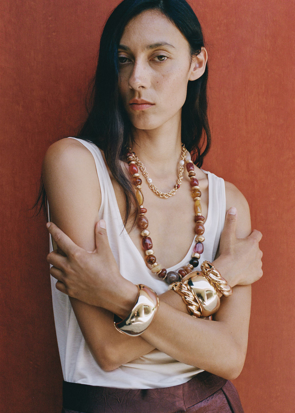 Combined bead chain necklace - Women | MANGO USA | Mango (US/MX/AU)