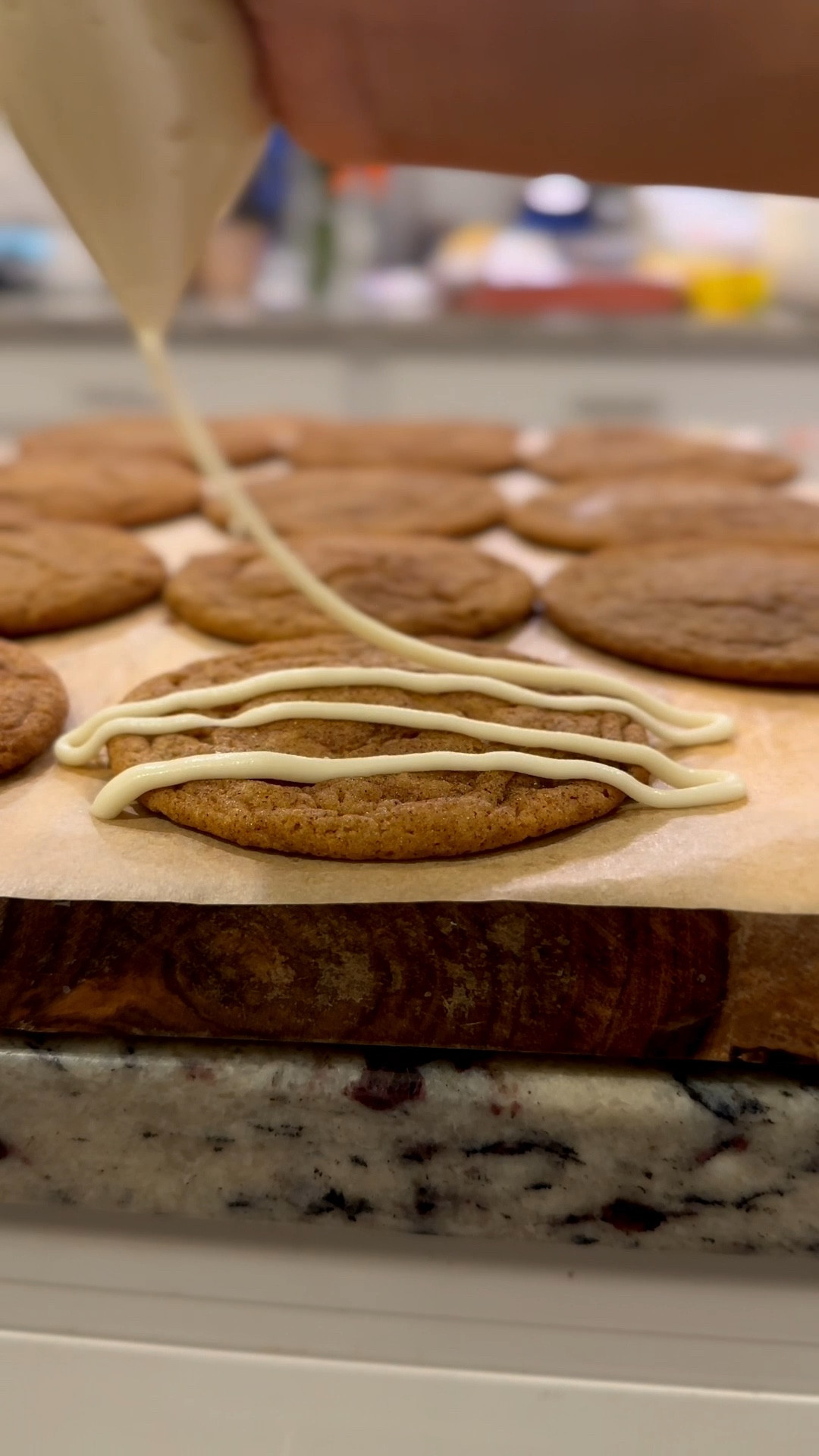 These maple-glazed gingerbread cookies = holiday magic 😍

Cream ¾ cup butter + 1 cup sugar, mix in 1 egg and ⅓ cup molasses, then add your dry mix — 2¼ cups flour, 2 tsp baking soda, ¾ tsp salt, and 1–2 tsp ginger powder. Mix until just combined — DON’T OVER-MIX!

Roll in cinnamon sugar and refrigerate for 10 minutes. Bake at 350° for 9–11 minutes, then allow them to cool for 10 minutes.

Once cooled, drizzle that maple glaze: 1 tbsp melted butter + 1 tbsp pure maple syrup + 1½ cups powdered sugar + 2 tbsp milk + a pinch of salt. 🍁✨

Trust me… these won’t last an hour in your house 😍🍪🍁 Thanks @pinchofyum for the amazing recipe!

#LTKHome #LTKHoliday #LTKfoodie