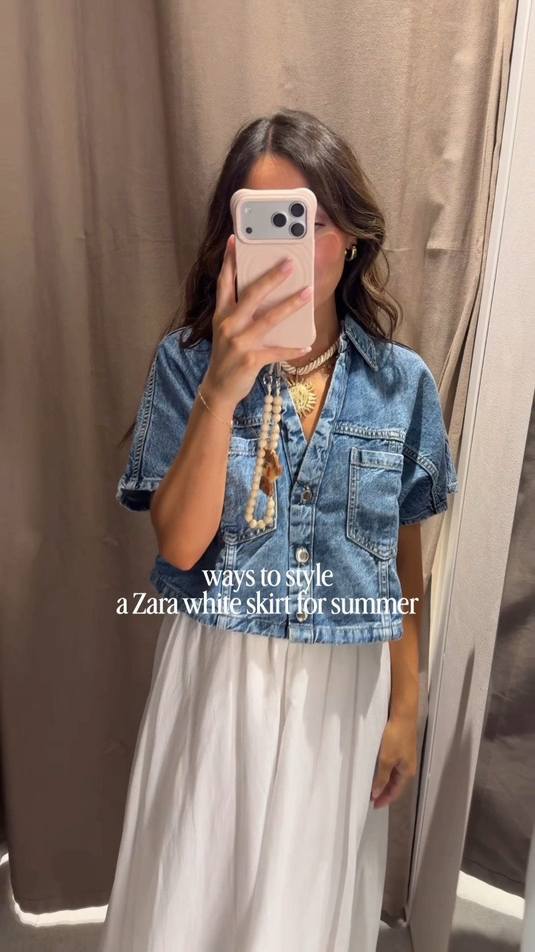 Zara white skirt