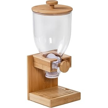 Honey-Can-Do Bamboo Cereal Dispenser with Airtight Lid – Countertop Dry Food Dispenser for Kitc... | Amazon (US)