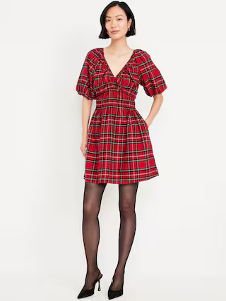 Waist-Defined Mini Dress | Old Navy (US)