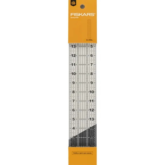 Fiskars 3" x 18" Acrylic Sewing Rulerwith Gridlines, Measuring Tool | Walmart (US)