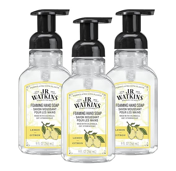 J.R. Watkins Foaming Hand Soap with Pump Dispenser, Moisturizing Foam Hand Wash, Alcohol-Free, Cr... | Amazon (US)