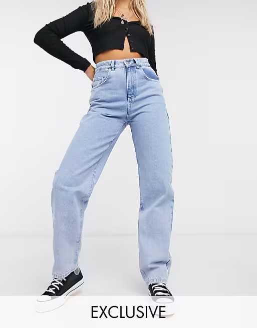 Reclaimed Vintage Inspired 90's dad jean in light wash blue | ASOS (Global)