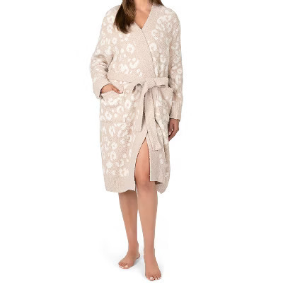 PAVILIA Premium Womens Plush Robe, Super Soft Fuzzy Bathrobe, Cozy Spa Robe with Pockets for Women (Beige Cheetah, Small-Medium) | Target