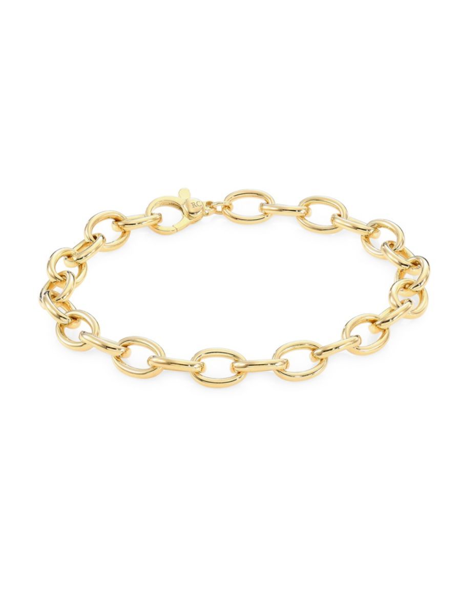 18K Yellow Gold Chain Link Bracelet | Saks Fifth Avenue