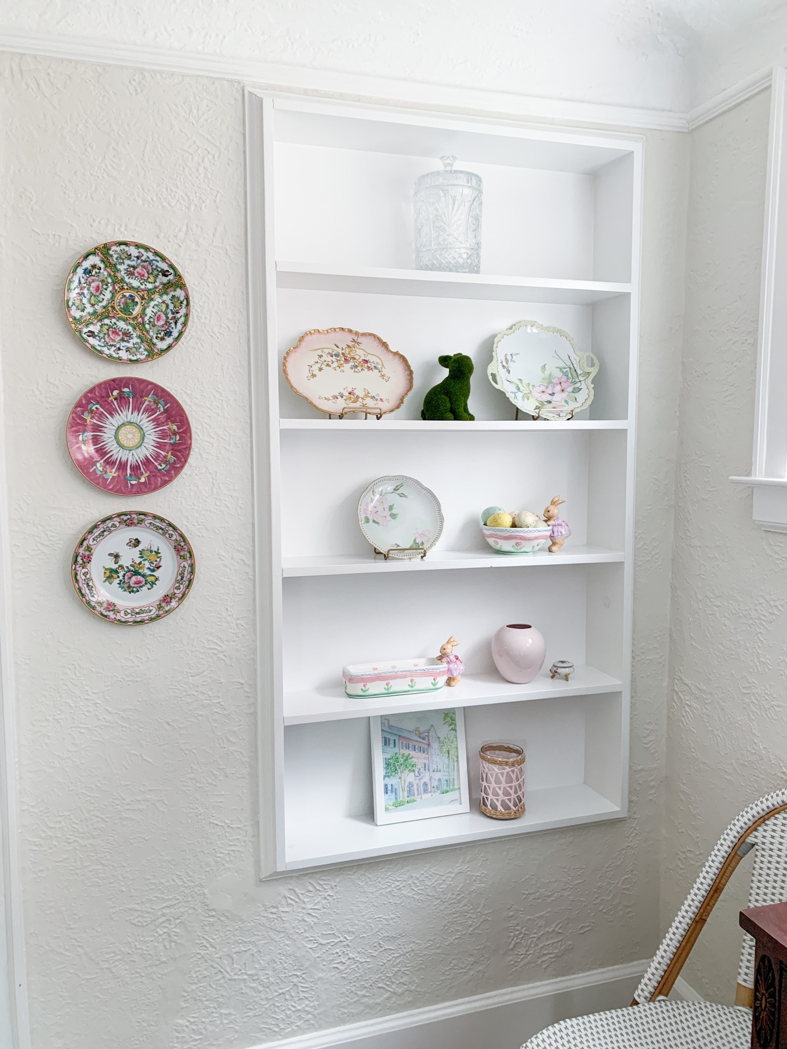 Easter home decor, shelf styling, bunnies 

#LTKhome #LTKunder50 #LTKSeasonal