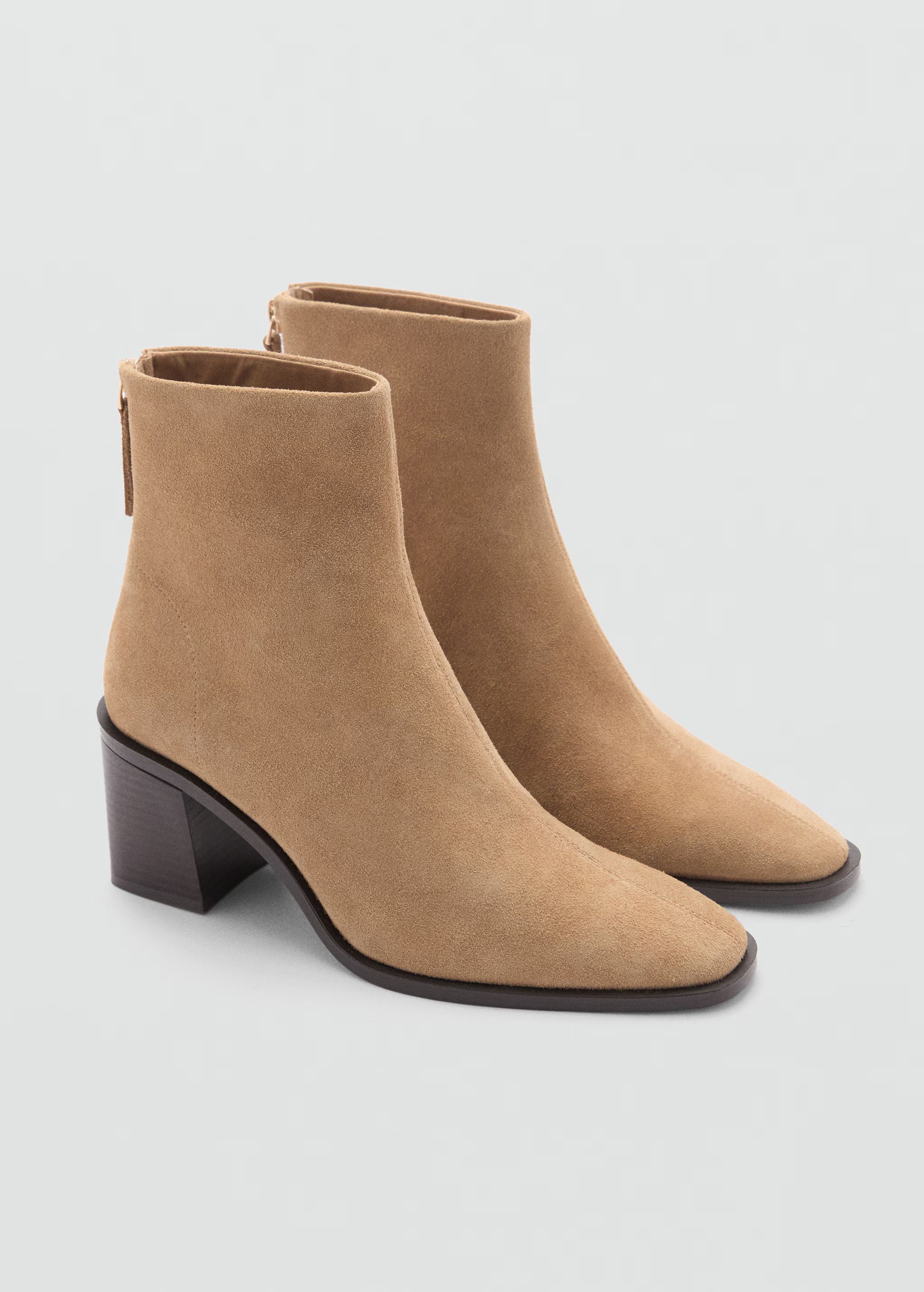 Heel leather ankle boot | MANGO (US)