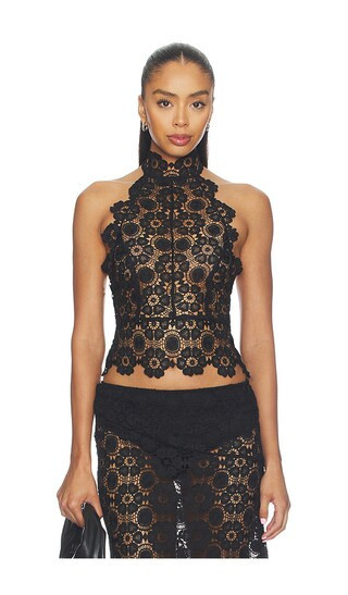 LIONESS Trophy Halter Top in Black. Size L. Also in XXS, S, M, XXL. | Revolve Clothing (Global)
