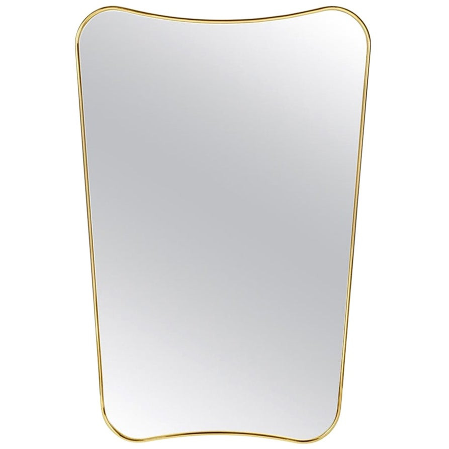 Gio Ponti F.A. 33 Medium Mirror in Brass | 1stDibs