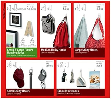 Command Variety Pack, Picture Hanging Strips, Wire Hooks and Utility Hooks, Damage Free Hanging V... | Amazon (US)