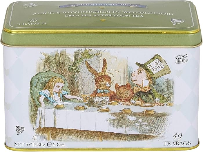 New English Teas Alice In Wonderland Tea Tin with 40 English Afternoon Teabags, Mad Hatter Tea Pa... | Amazon (US)