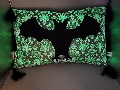 Disney Haunted Mansion Bat Pillow Glow in The Dark New Foolish Mortals Hallmark  | eBay | eBay US