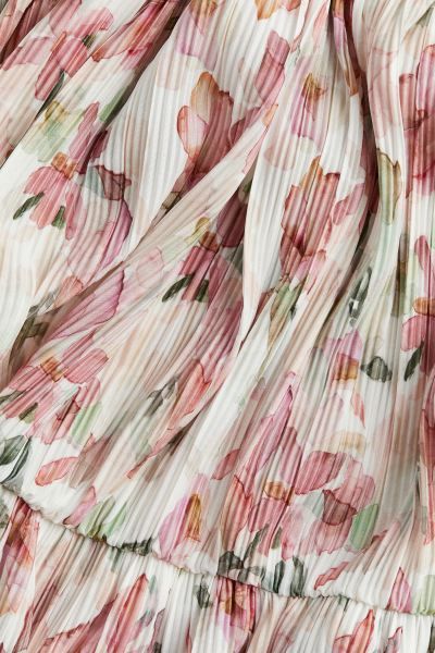 Robe plissée - Rose ancien/fleuri - FEMME | H&M FR | H&M (FR & ES & IT)