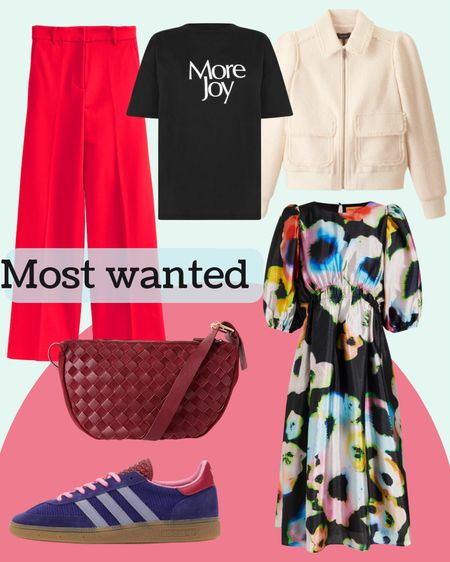 Your most wanted items from the past week. Boden trousers, Adidas trainers, Stine Goya dress, ME+EM jacket, Anthropologie bag, More Joy T shirt. 

#LTKeurope #LTKover40 #LTKSeasonal