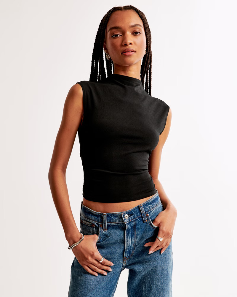 The A&F Paloma Stretch Crepe Top | Abercrombie & Fitch (US)
