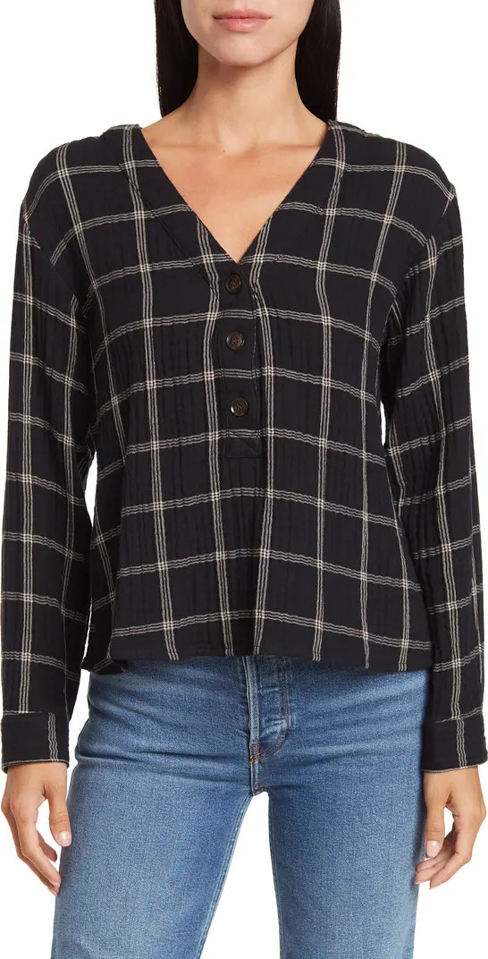 Lightspun Evert Windowpane Top | Nordstrom Rack
