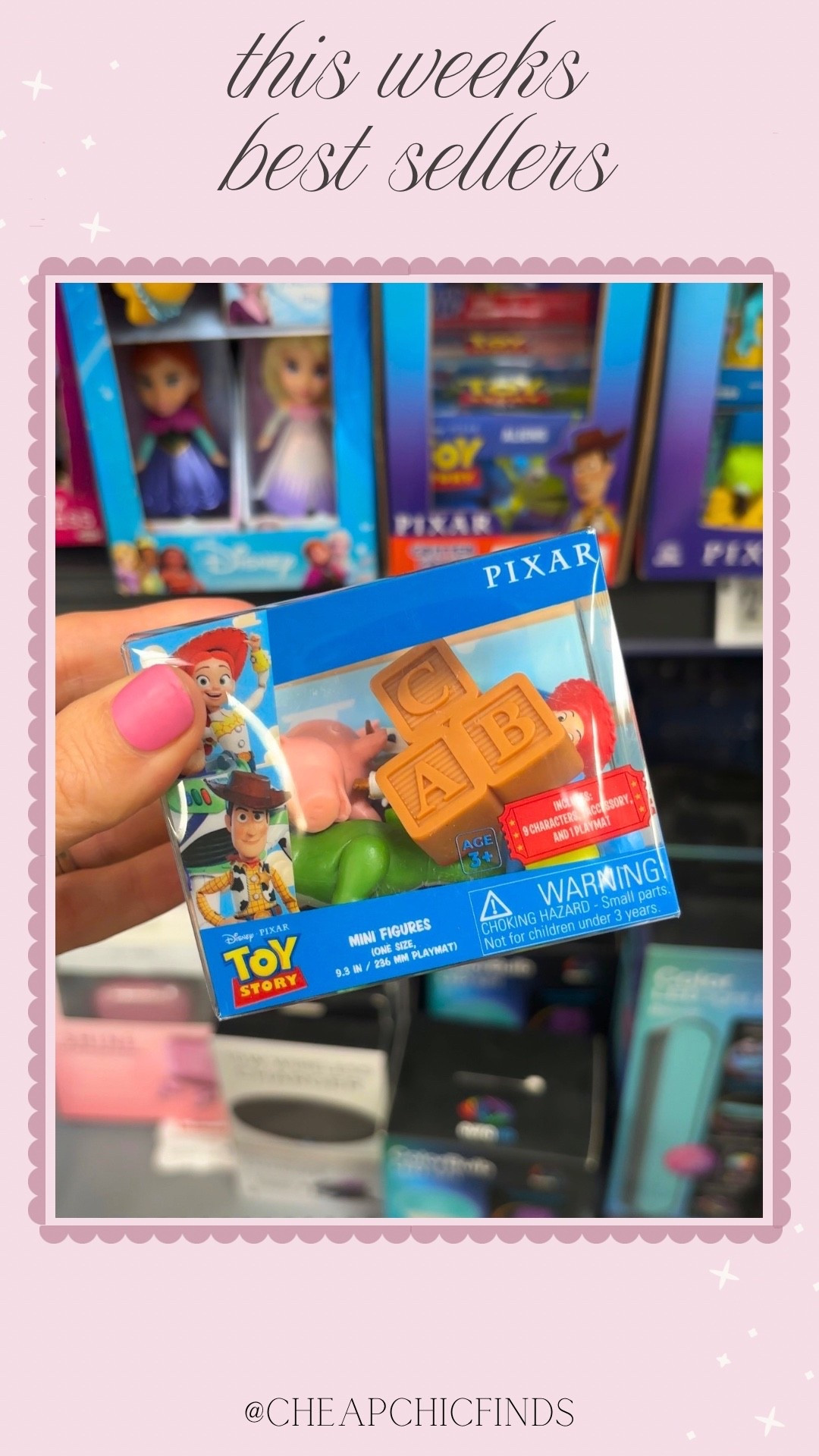 The number one best seller this week- again- is the Toy Story critter crate! It’s so cute! $5 for 10 little toys! Archer loves them!

#LTKmomlife #LTKKids