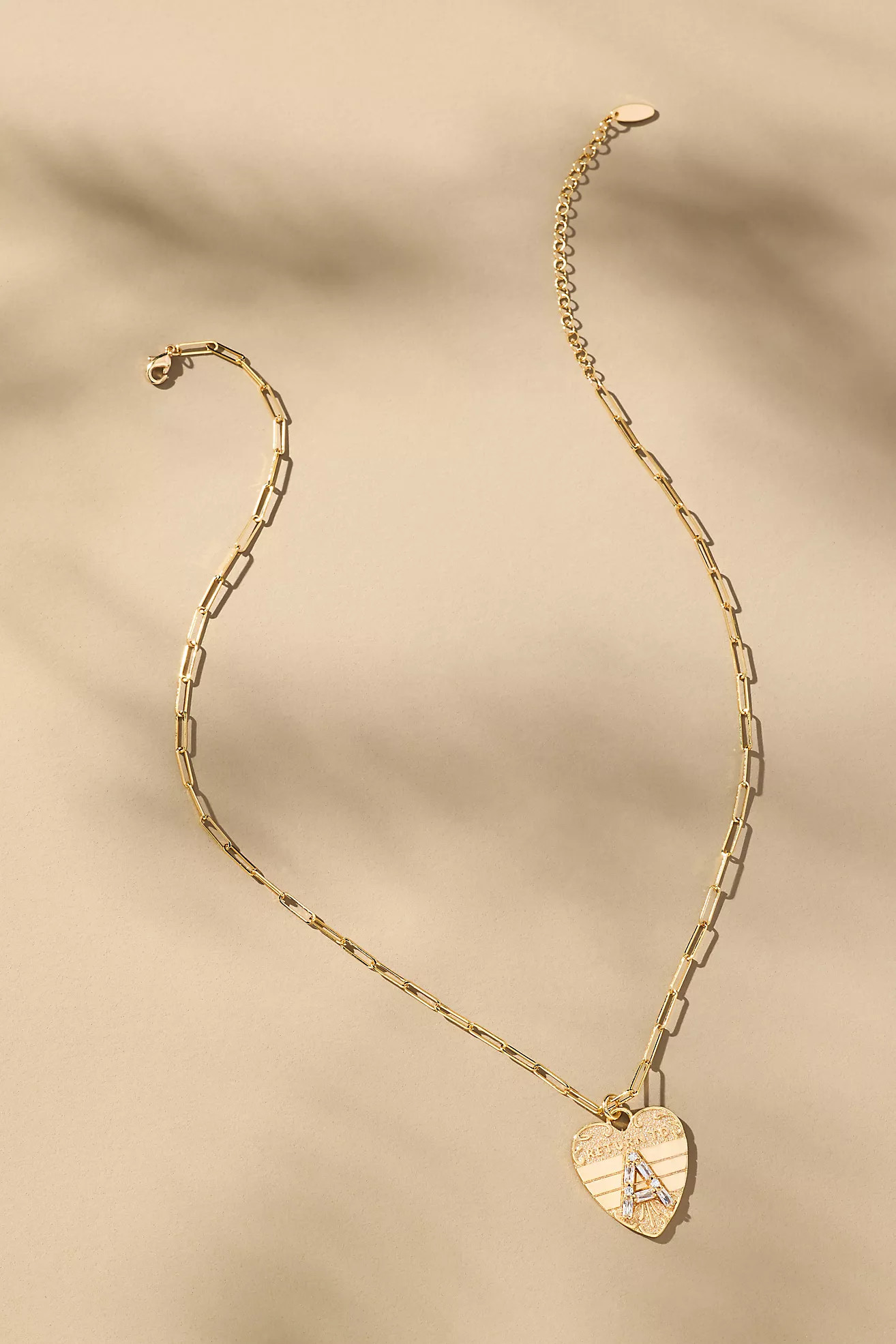Monogram Heart Charm Necklace | Anthropologie (US)