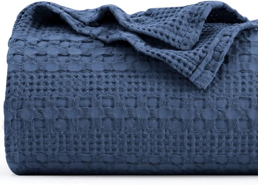 PHF 100% Cotton Waffle Weave Blanket Queen Size - Washed Soft Lightweight Blanket for All Season ... | Amazon (US)