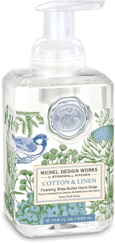 Michel Design Works Foaming Hand Soap 17.8oz, Cotton & Linen Scent and Design, Shea Butter and Al... | Amazon (US)