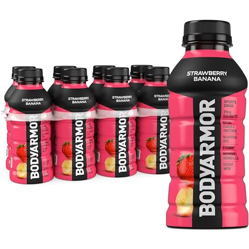 BODYARMOR Sports Drink, Strawberry Banana, Electrolyte Drink Hydration, 12 Fl Oz Bottles (8 Pack), Flavored Coconut Water with B Vitamins & Antioxidants | Amazon (US)