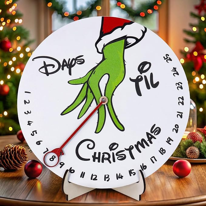 Christmas Wooden Door Sign Decorations - Hanging Advent Calendar Ornaments for Front Door Wall Wi... | Amazon (US)