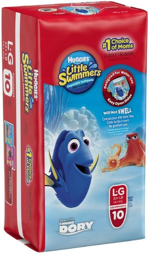Huggies Little Swimmers Disposable Swimpants Large 32+10 Count (Pack of 2) | Amazon (US)