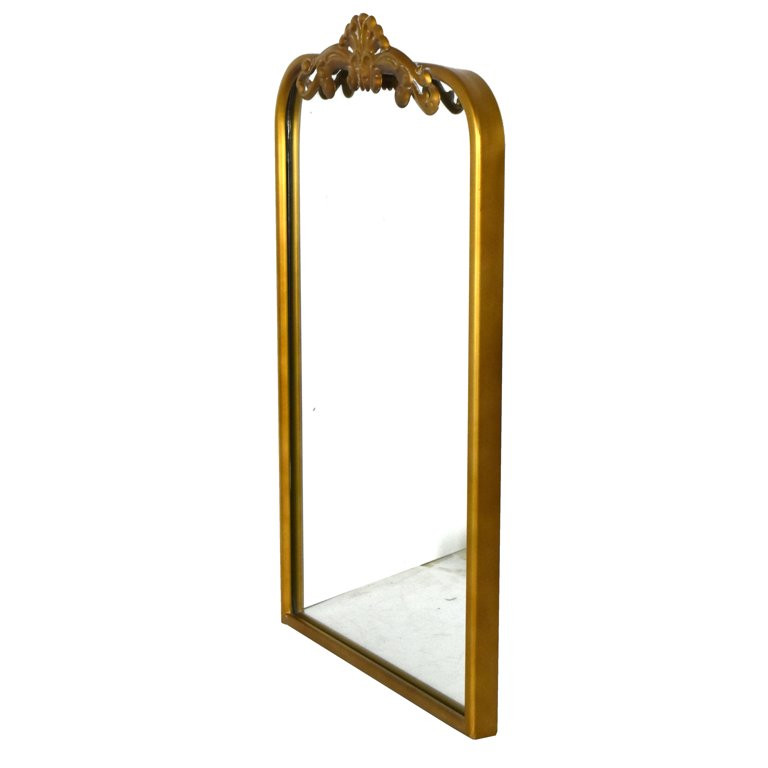 Gold Rectangle Metal Vintage-Inspired Ornate Decorative Accent Vanity Wall Mirror - 14" x 24" x 1... | Walmart (US)