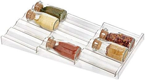 iDesign Linus Spice Rack, Drawer Organizer for Kitchen Storage - Clear | Amazon (US)
