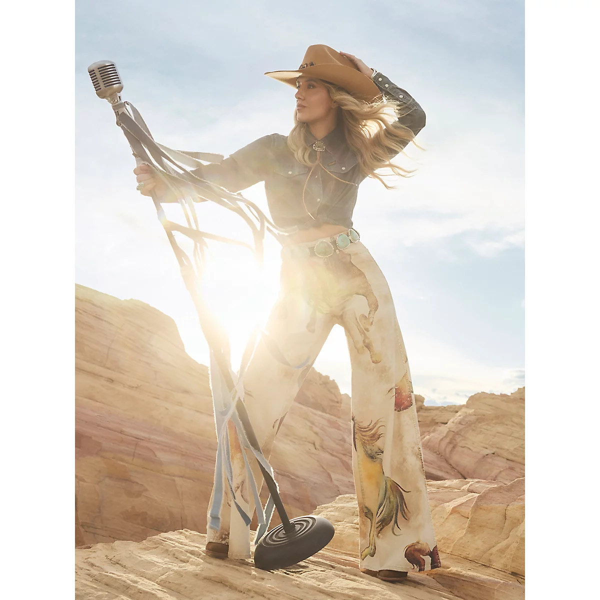 Wrangler x Lainey Wilson Horse Cheeky Wide Leg Jean in Wild Horses | Wrangler