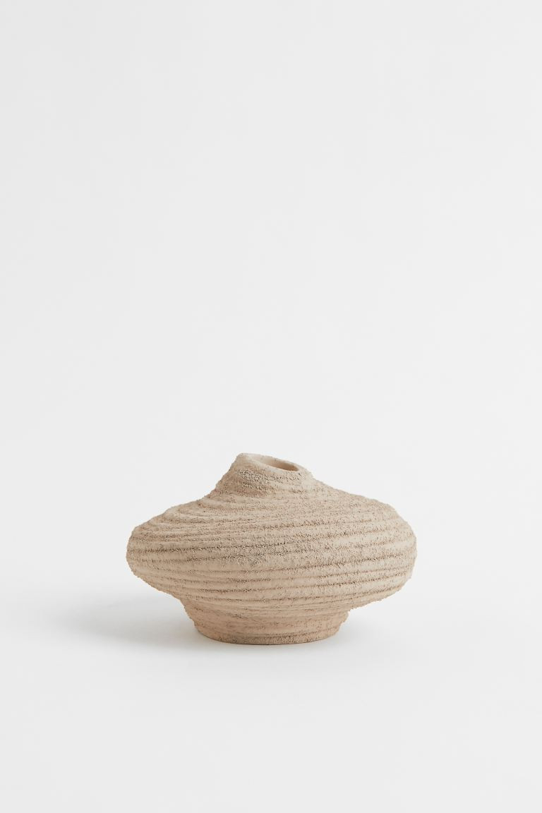 Asymmetric Stoneware Candle Holder | H&M (US + CA)