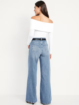 Extra High-Waisted Super Wide-Leg Jeans | Old Navy (US)