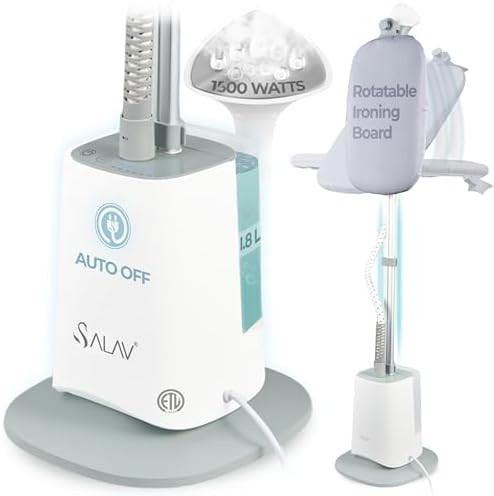 SALAV Standing Garment Steamer with Smart Auto-Off, Adjustable Comfort Board, 6 Steam Setting LED... | Amazon (US)