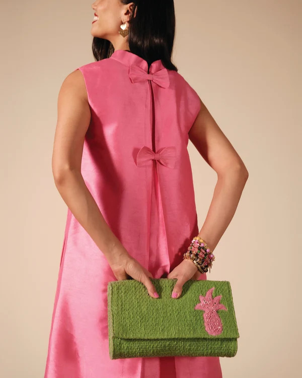 Pineapple Clutch - Green | Frances Valentine